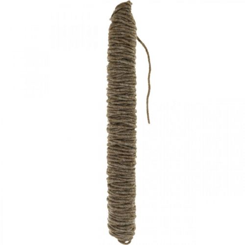 Wick thread brown felt cord 55m