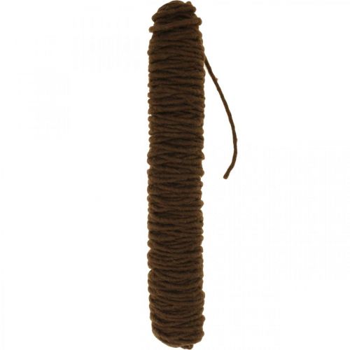 Floristik24 Wick thread felt cord dark brown 55m