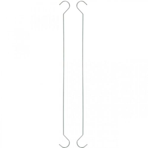 Floristik24 Metal hook, double hook silver L L35cm 5pcs