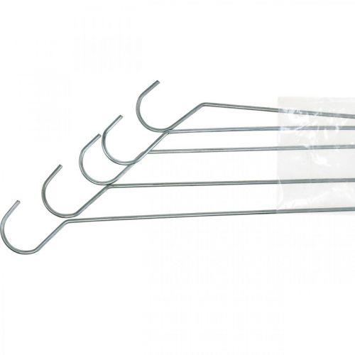 Product Metal hook, double hook silver L L35cm 5pcs