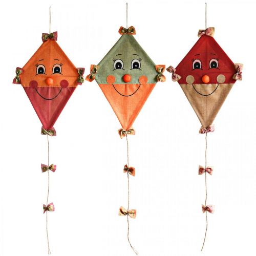 Floristik24 Decorative dragon for hanging, autumn decoration, jute, assorted, 40×55cm, 3 pieces