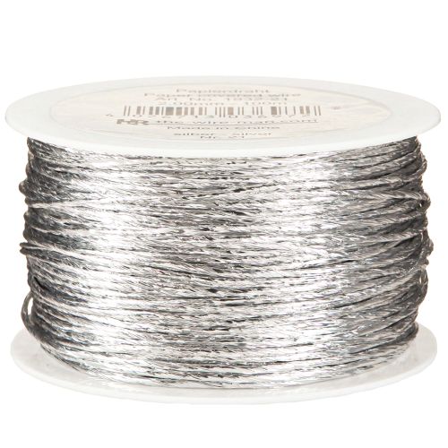 Wire wrapped in silver Ø2mm 100m