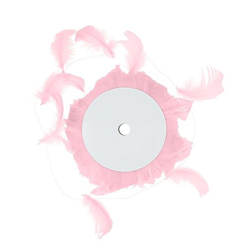 Floristik24 Wire with feathers light pink 10m