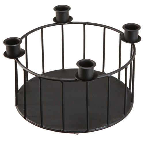 Product Wire basket metal decorative basket candle holder black Ø23.5cm