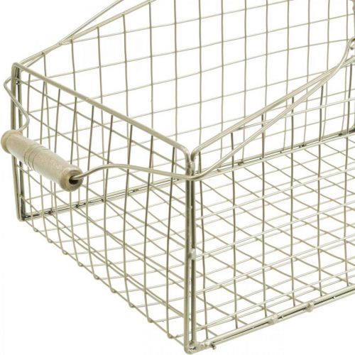 Product Wire basket with handle mesh basket metal gold set of 4