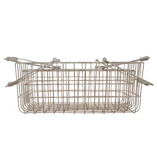 Product Wire basket with handles grey 34×20.5cm / 38×24.5cm set of 2