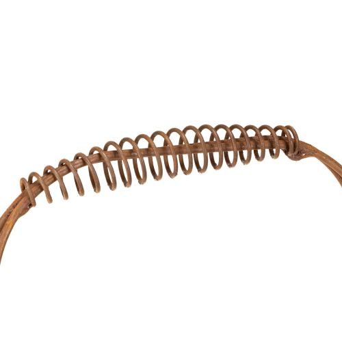 Product Oval wire basket with handle, garden decoration, rust finish, 30/25cm, set of 2