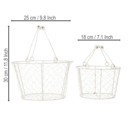 Product Decorative wire baskets as a decorative solution for creative garden design, 30cm, 1 set