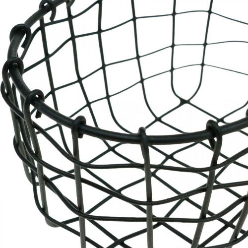 Product Decorative basket, mini basket, wire basket oval L12.5cm H6.5cm 2pcs