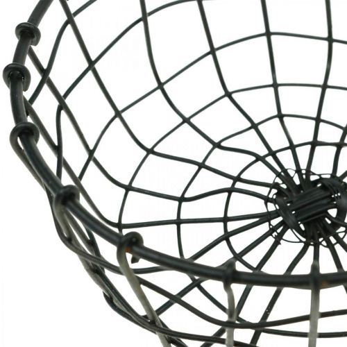 Floristik24 Basket for planting, mini wire basket, round planting basket Ø12cm H6.5cm 2pcs