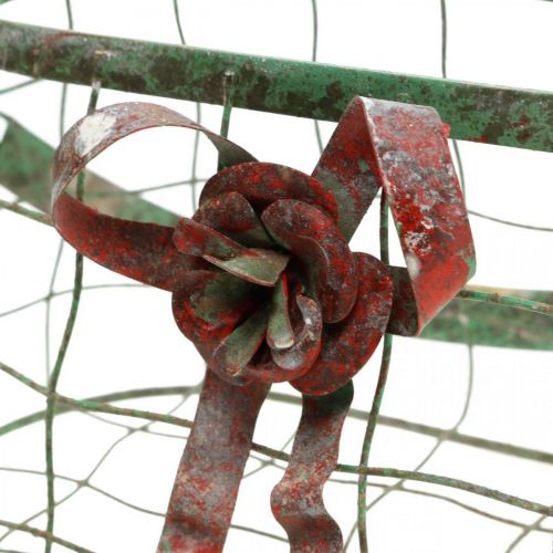 Floristik24 Handle bag, metal basket, wire planter, planter basket L28.5cm H33cm