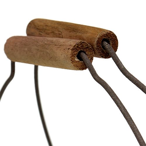 Floristik24 Wire basket oval with handle 27x16.5cm H13.5cm brown