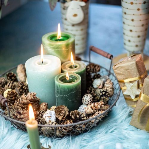 Floristik24 Wire basket round with handles basket grey-brown Ø32/36/40cm set of 3