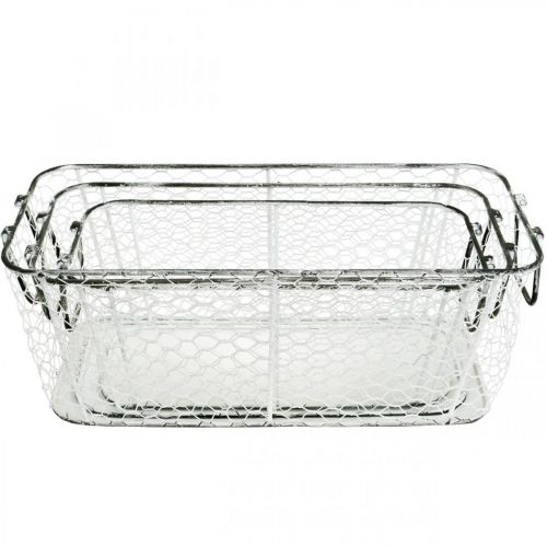 Product Wire basket, planter, planter L43.5 / 39.5 / 35cm, set of 3