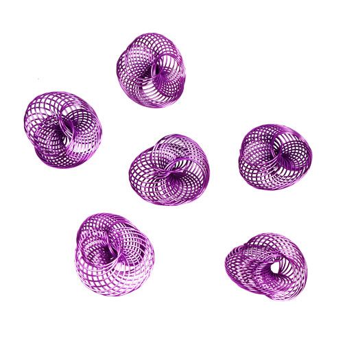 Floristik24 Wire wheels lavender Ø4.5cm 6pcs