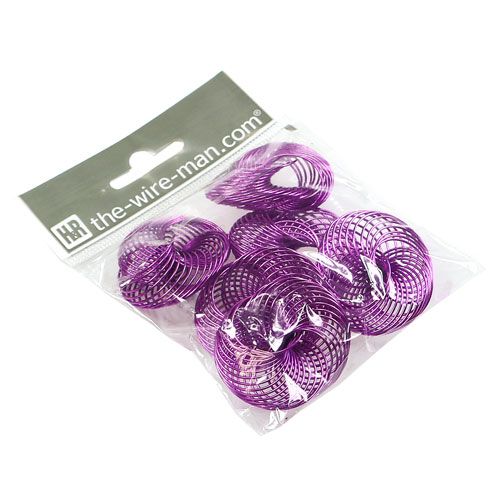 Floristik24 Wire wheels lavender Ø4.5cm 6pcs