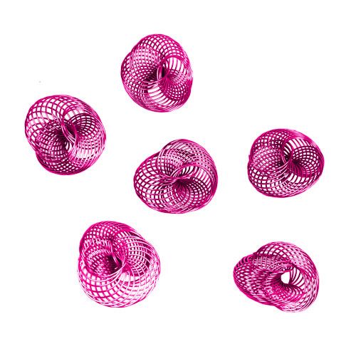 Floristik24 Wire wheels pink Ø4.5cm 6pcs