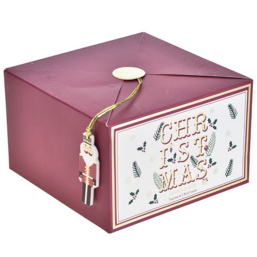 Floristik24 Three-wick candle Christmas scented candle in a glass cinnamon carnation Ø13cm