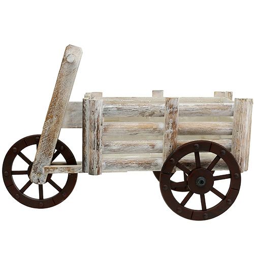 Floristik24 Planting tricycle white wood H31.5cm