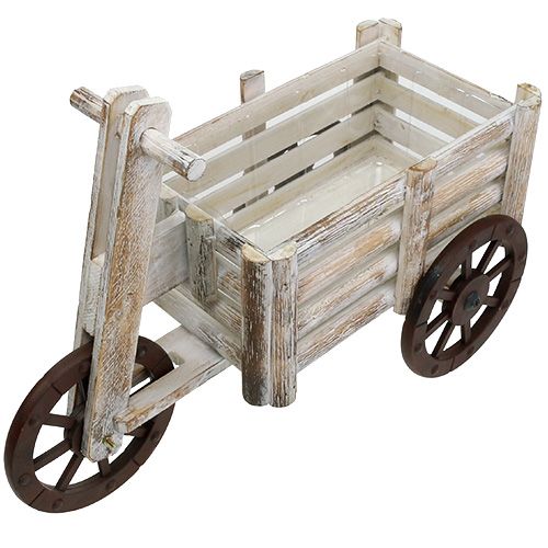 Floristik24 Planting tricycle white wood H31.5cm