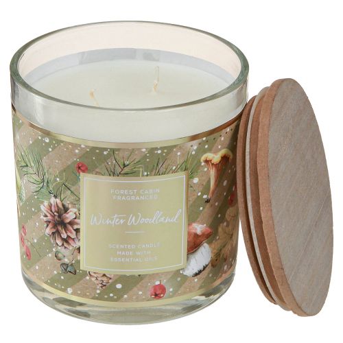 Floristik24 Scented Candle Winter Woodland Candle in Glass Ø9.5cm H10.5cm