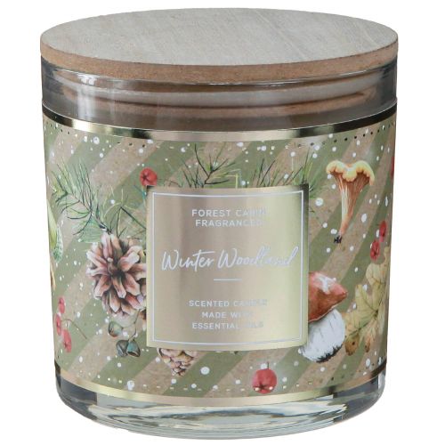 Floristik24 Scented Candle Winter Woodland Candle in Glass Ø9.5cm H10.5cm