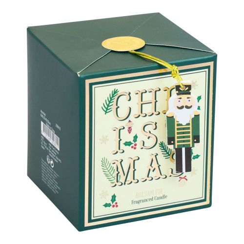 Floristik24 Scented candle Christmas scented candle in a glass green balsam fir Ø8cm