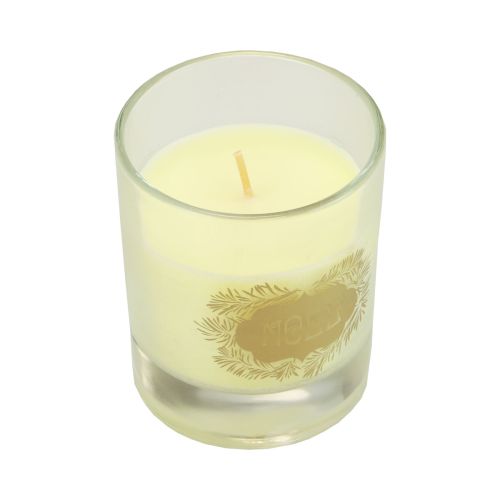 Floristik24 Scented candle Christmas candle glass clear Christmas candle 7.5cm