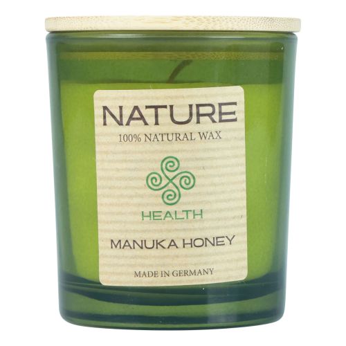 Product Scented candle in a glass natural wax candle Manuka Honey 85×70mm
