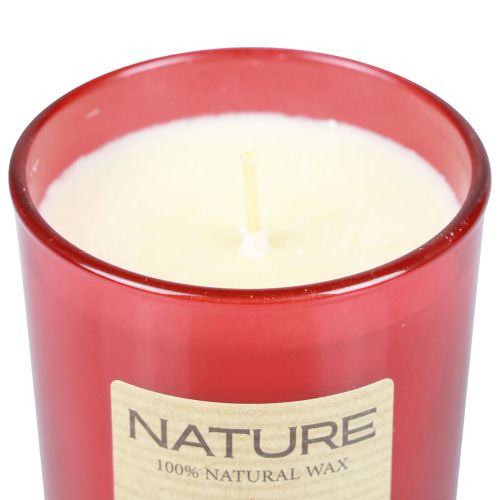 Floristik24 Scented candle in glass natural wax candle Winter Dreams 85×70mm
