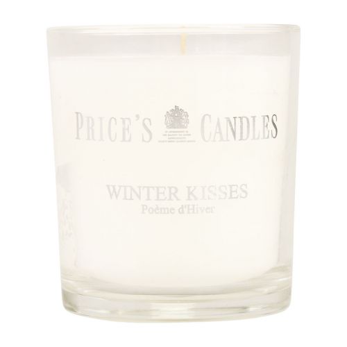 Scented candle in a glass scented candle Christmas white H8cm