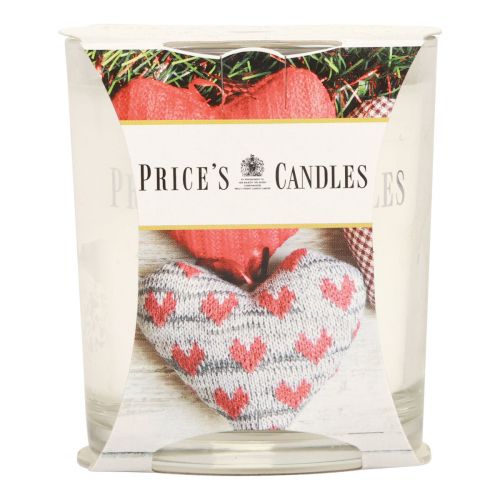 Floristik24 Scented candle in glass Scented candle Christmas White H8cm