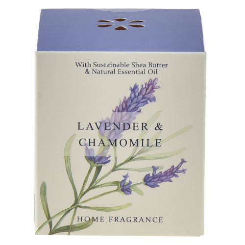 Product Scented candle in glass lavender chamomile cream Ø7.5cm H8.5cm