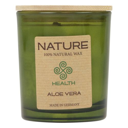 Product Scented candle in a glass natural wax candle Aloe Vera 85×70mm