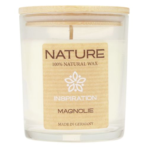 Product Scented candle in a glass natural wax Wenzel Candles Magnolia 85×70mm