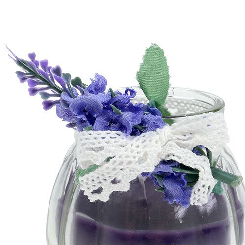 Floristik24 Scented candles lavender in a glass Ø7cm H7cm 2pcs