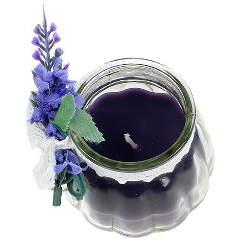 Floristik24 Scented candles lavender in a glass Ø7cm H7cm 2pcs