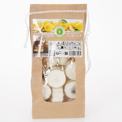 Product Citronella scented tealight candles for romantic evenings at home or in the garden, 25mm, 7h, 18 pieces