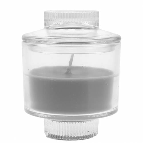 Product Scented candle in glass vanilla gray Ø8cm H10.5cm