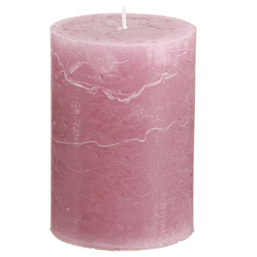 Product Solid-color pillar candles, antique rose, 70x100mm, set of 4 - Romantic decoration