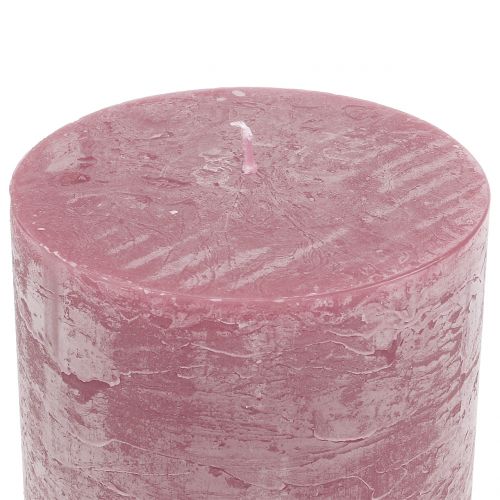 Product Solid-colored candles old pink 50x100mm 4 pcs