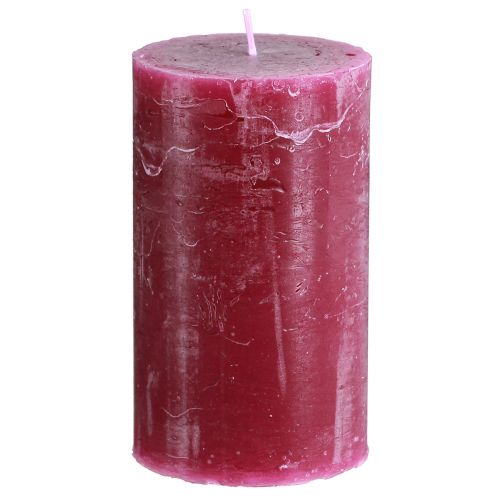 Product Solid-color pillar candles Berry Purple 70x120mm 4-pack - Perfect for table decorations &amp; celebrations
