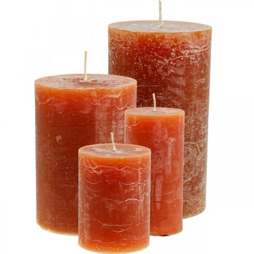 Product Solid coloured candles red-brown various sizes