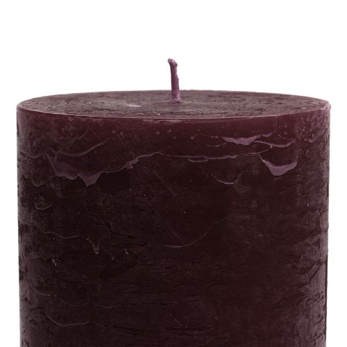 Product Solid-colored candles Burgundy 85x120mm 2pcs