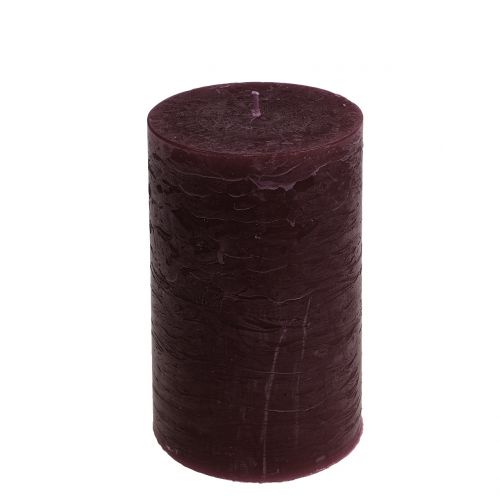 Floristik24 Solid colored candles burgundy 85x150mm 2pcs