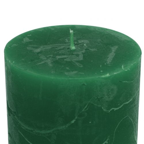 Product Solid-colored candles dark green 60x80mm 4pcs