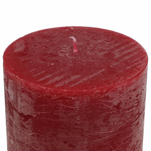 Product Solid colored candles dark red 70x100mm 4pcs