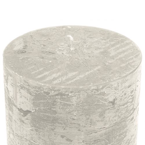 Product Solid-Colored Candles Gray 60x100mm 4 Pcs