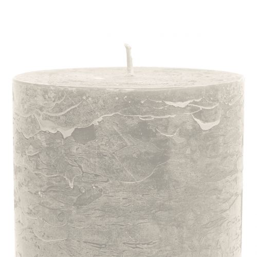 Product Solid colored candles gray 85x150mm 2pcs