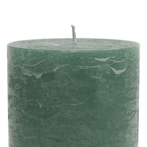 Product Solid colored candles green 85x150mm 2pcs